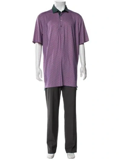 Pre-owned Greyson Short Sleeve Shirt In Purple