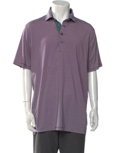 Pre-owned Greyson Striped Crew Neck Polo Shirt In Purple
