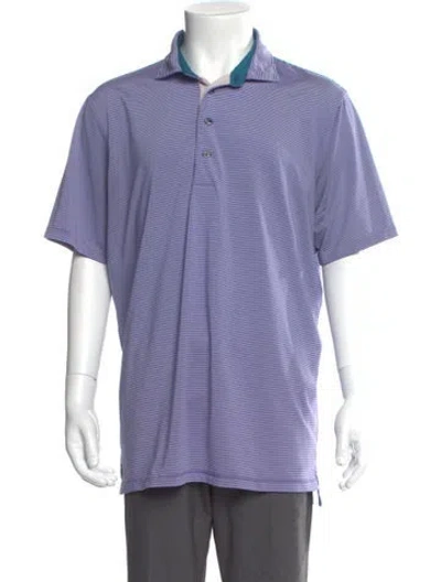 Pre-owned Greyson Striped Short Sleeve Shirt In Blue