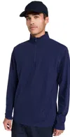 Greyson Tate Mock Neck Quarter Zip Maltese Blue In Maltese Blue