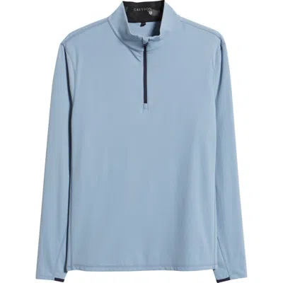 Greyson Tate Quarter Zip Golf Pullover In Blue