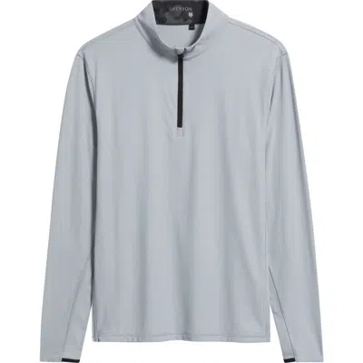 Greyson Tate Quarter Zip Pullover In Gray