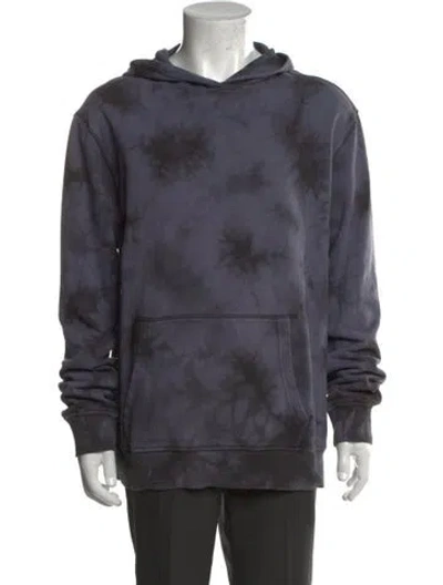 Pre-owned Greyson Tie-dye Print Crew Neck Hoodie In Gray