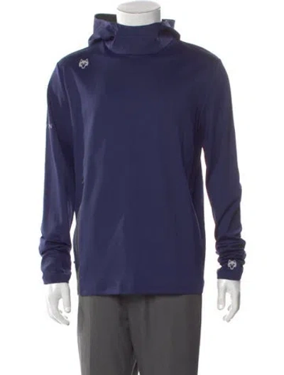 Pre-owned Greyson Turtleneck Long Sleeve Hoodie In Blue