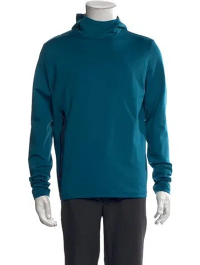 Pre-owned Greyson Turtleneck Long Sleeve Sweatshirt In Blue