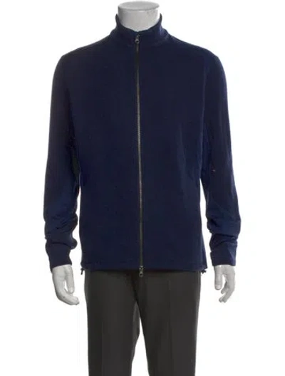 Pre-owned Greyson Turtleneck Long Sleeve Sweatshirt In Blue