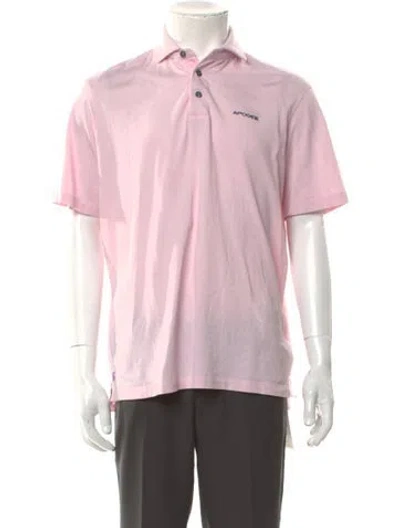 Pre-owned Greyson V-neck Short Sleeve Polo Shirt In Pink