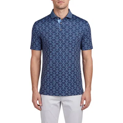 Greyson Wolf Labyrinth Performance Polo In Maltese Blue