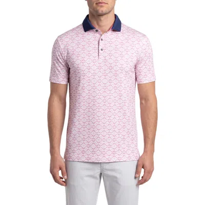 Greyson Wolf Labyrinth Performance Polo In Sunrise
