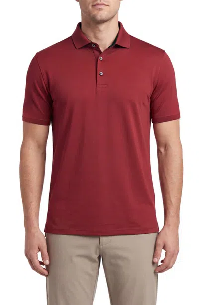 Greyson Wolf Performance Polo In Varsity Red