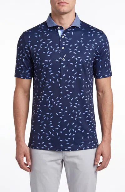 Greyson Wolfnastie Performance Polo In Maltese Blue