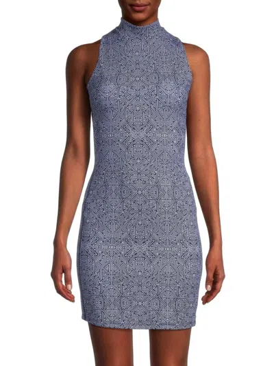 Greyson Women's Nova Labyrinth Double-face Knit Dress In Blue