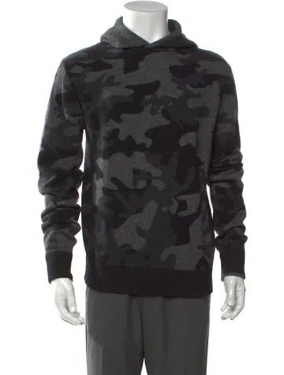 Pre-owned Greyson Wool Camouflage Print Hoodie In Grey