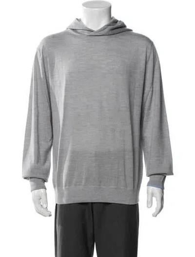 Pre-owned Greyson Wool Crew Neck Hoodie In Grey