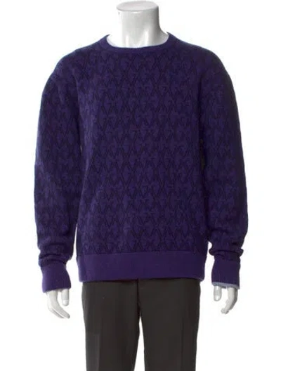 Pre-owned Greyson Wool Crew Neck Pullover In Purple