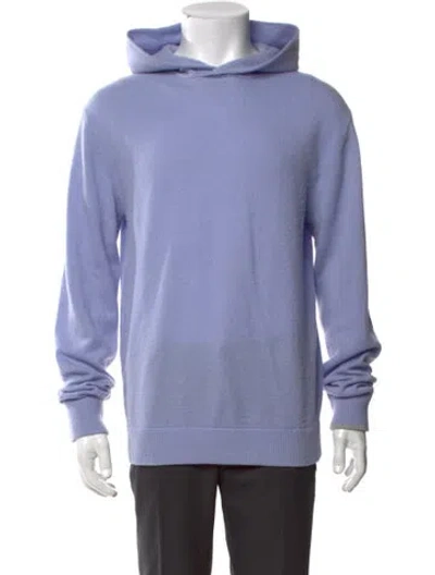 Pre-owned Greyson Wool Mock Neck Pullover In Blue