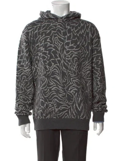 Pre-owned Greyson Wool Patterned Pullover In Gray