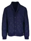 Greyson Xyukon X Lite Maltese Quilted Buttoned Cardigan In Blue