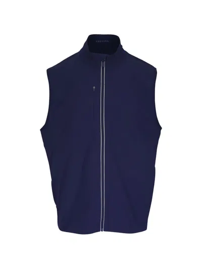 Greyson Zip-up Gilet In Blue