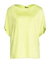 Griffai Woman Top Lime Green Size L Polyester, Elastane In Green