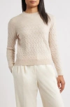 Griffen Wondering Cable Wool & Cashmere Crewneck Sweater In Multi