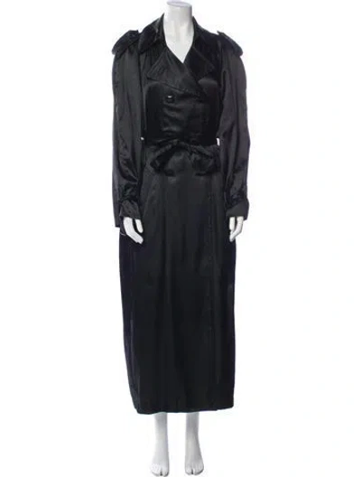 Pre-owned Griffith Gray For St. John Trench Coat In Black