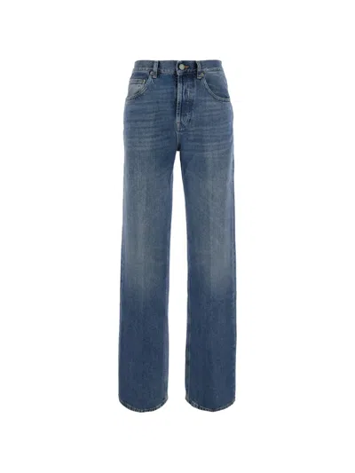 Grifoni Beryl Faded Straight-leg Jeans In Blue