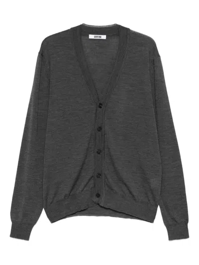 Grifoni Buttoned V-neck Cardigan In Black