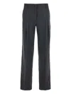 Grifoni Grey Pants With Belt Loops In Wool Woman In Gray