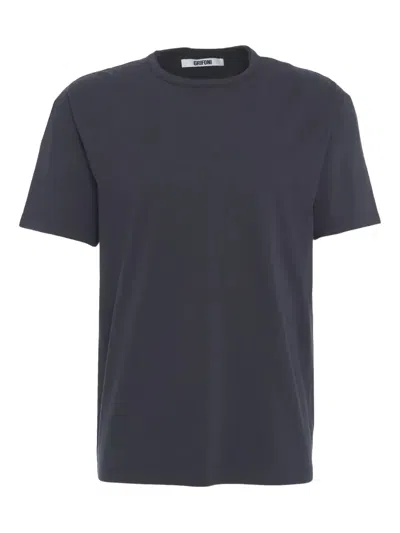 Grifoni Cotton Crew-neck T-shirt In Black