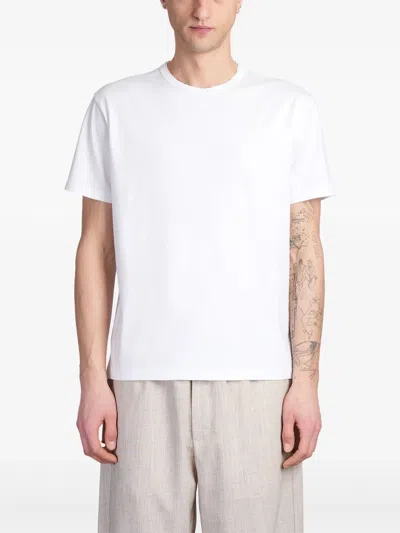 Grifoni Whipstitch-detail T-shirt In White