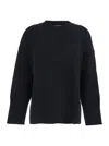 Grifoni Ribbed Crew-neck Sweater In Black