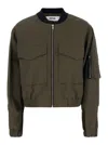 Grifoni Green Cropped Jacket With Maxi Pockets On Front And Sleeve In Cotton Woman In Green