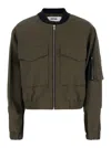 Grifoni Green Cropped Jacket With Maxi Pockets On Front And Sleeve In Cotton Woman In Green