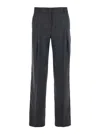 Grifoni Grey Pants With Belt Loops In Wool Woman In Gray