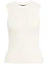 Grifoni Open-knit Sleeveless Tank Top In White