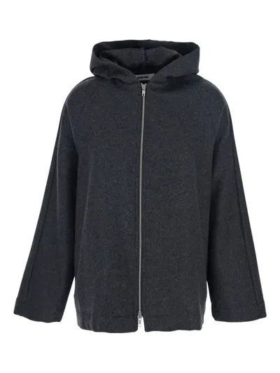 GRIFONI HOODED ZIP OVERSIZED JACKET