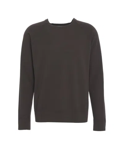 Grifoni Knit Sweater With Crew Neck In Brown