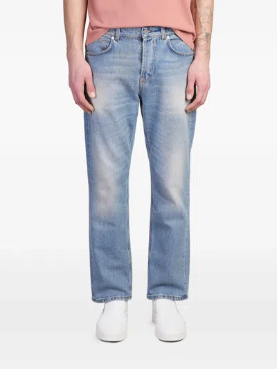 Grifoni Logo-patch Jeans In Blue