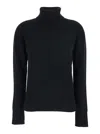 Grifoni Turtleneck Ribbed Sweater In Black
