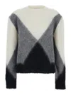 Grifoni Maglia Girocollo Intarsio In Gray