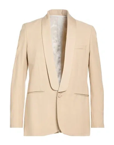 Grifoni Man Blazer Beige Size 38 Viscose, Virgin Wool, Elastane In Neutral