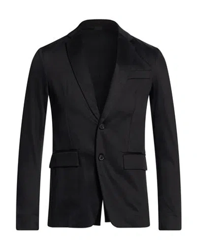Grifoni Man Blazer Black Size 34 Cotton, Elastane