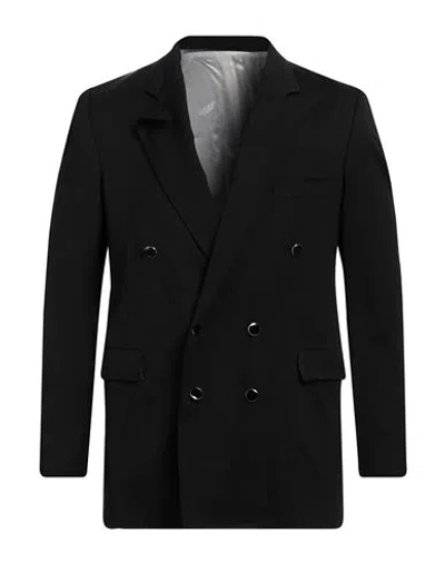 Grifoni Man Blazer Black Size 38 Viscose, Virgin Wool, Elastane