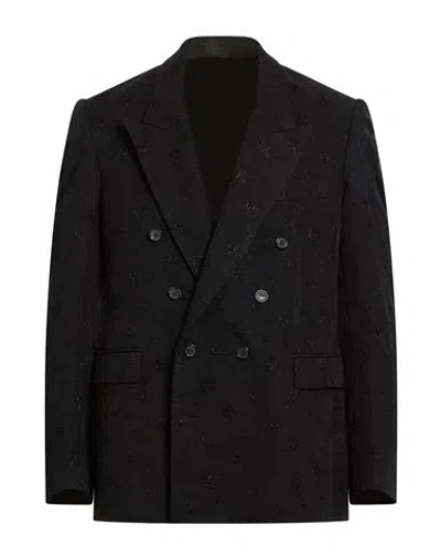 Grifoni Man Blazer Black Size 40 Viscose, Linen