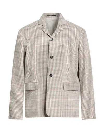 Grifoni Man Blazer Khaki Size 40 Cotton, Polyester, Viscose In Sand