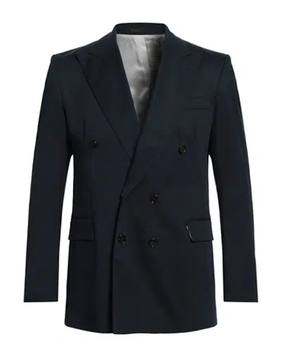 Grifoni Man Blazer Midnight Blue Size 40 Cotton, Elastane