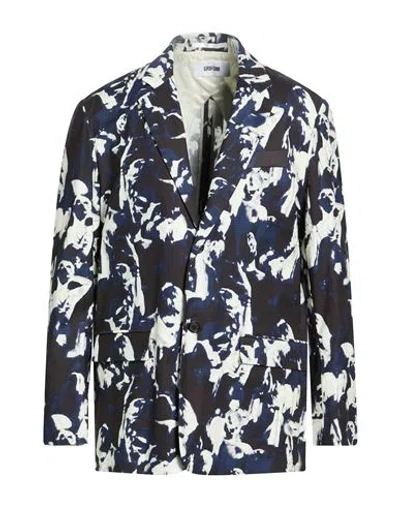 Grifoni Man Blazer Midnight Blue Size 42 Cotton, Elastane