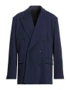 Grifoni Man Blazer Navy Size 40 Viscose, Polyamide, Elastane In Blue