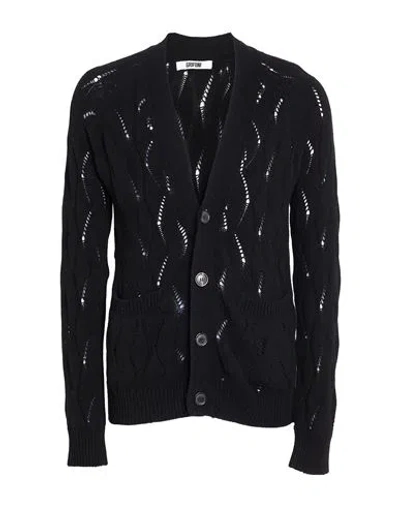 Grifoni Man Cardigan Black Size 38 Wool, Polyamide